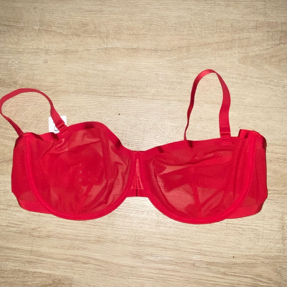 NWT CUUP Red Balconette Bra 34H